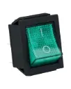TP-321-GL — INTERRUPTOR ILUMINADO VERDE 2P1T 16/20A, 110/220VCA, 30X22mm 4 TERMINALES