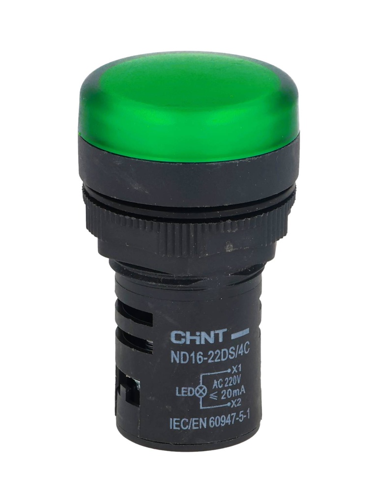 NP16-22DSG — LAMPARA PILOTO TIPO LED UL 220VAC, ø22mmCOLOR VERDE *NO SON A PRUEBA DE EXPLOSION*