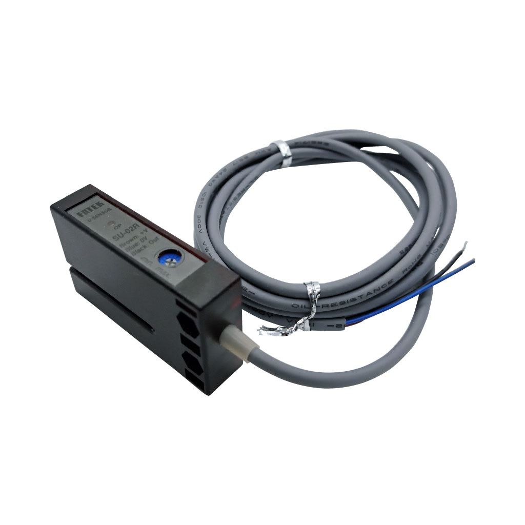 MS-02N — LECTOR ETIQUETAS TIPO U, LUZ ROJA NPN, N.A.10-30VCDE 120MA, 10KHZ, SENS.2mm