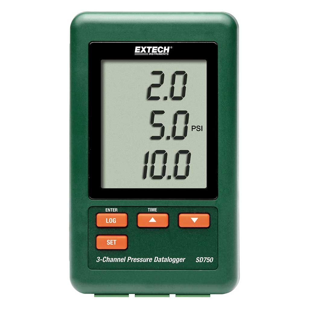 SD750 — MEDIDOR DE PRESION CON 3 CANALES CON REGISTRO DE DATOS, PANTALLA LCD ENTRADA 4-20mA CON LECTURA DE 9 UNIDADES