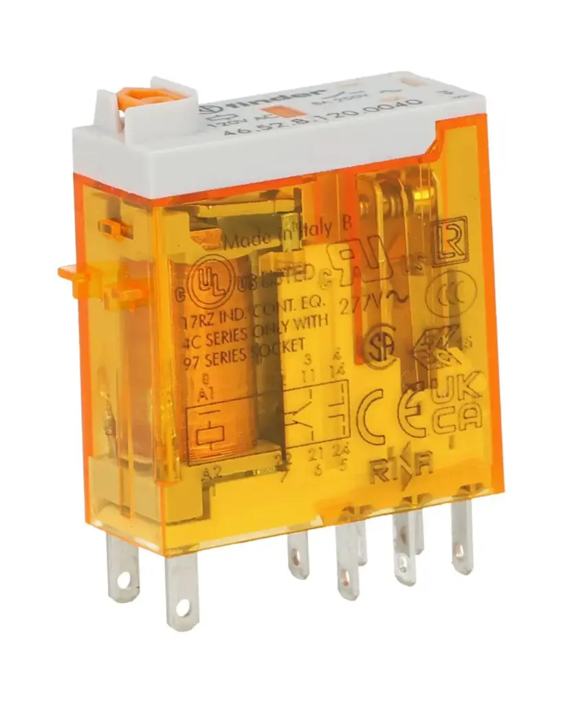 465281200040 — MINI-RELE INDUSTRIAL 120VCA 2P2T 8-16AMP