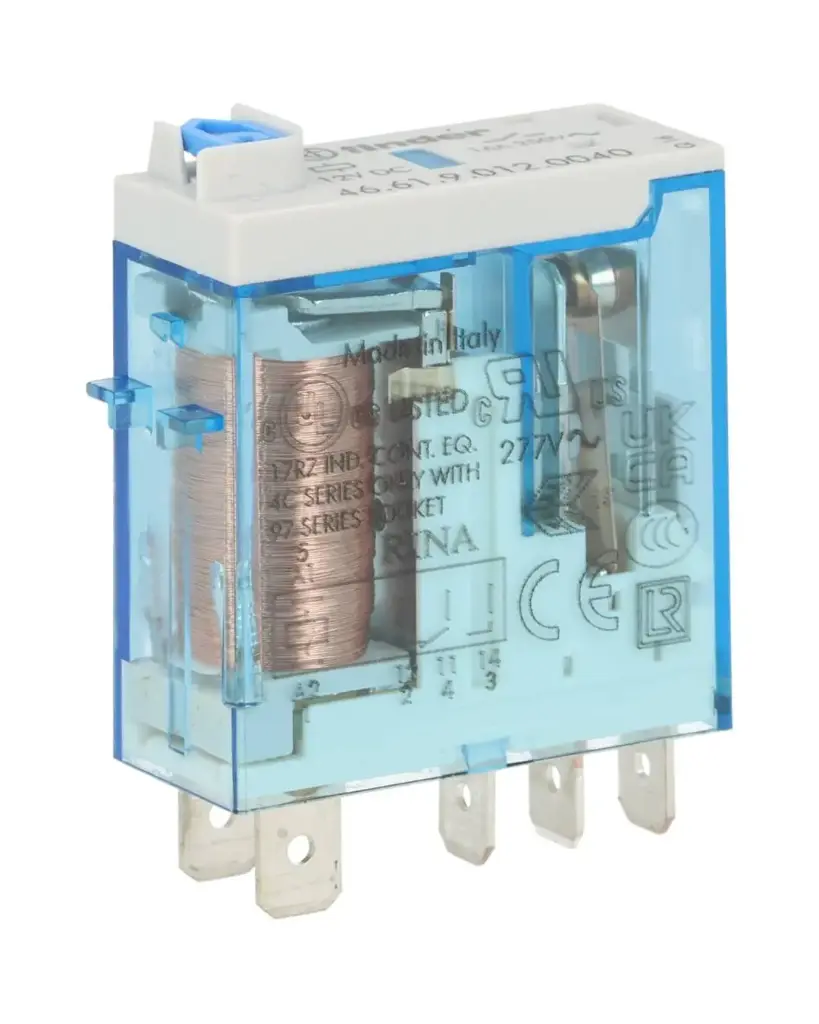466190120040 — MINI-RELE INDUSTRIAL 12VCD 1P2T 8-16AMP.
