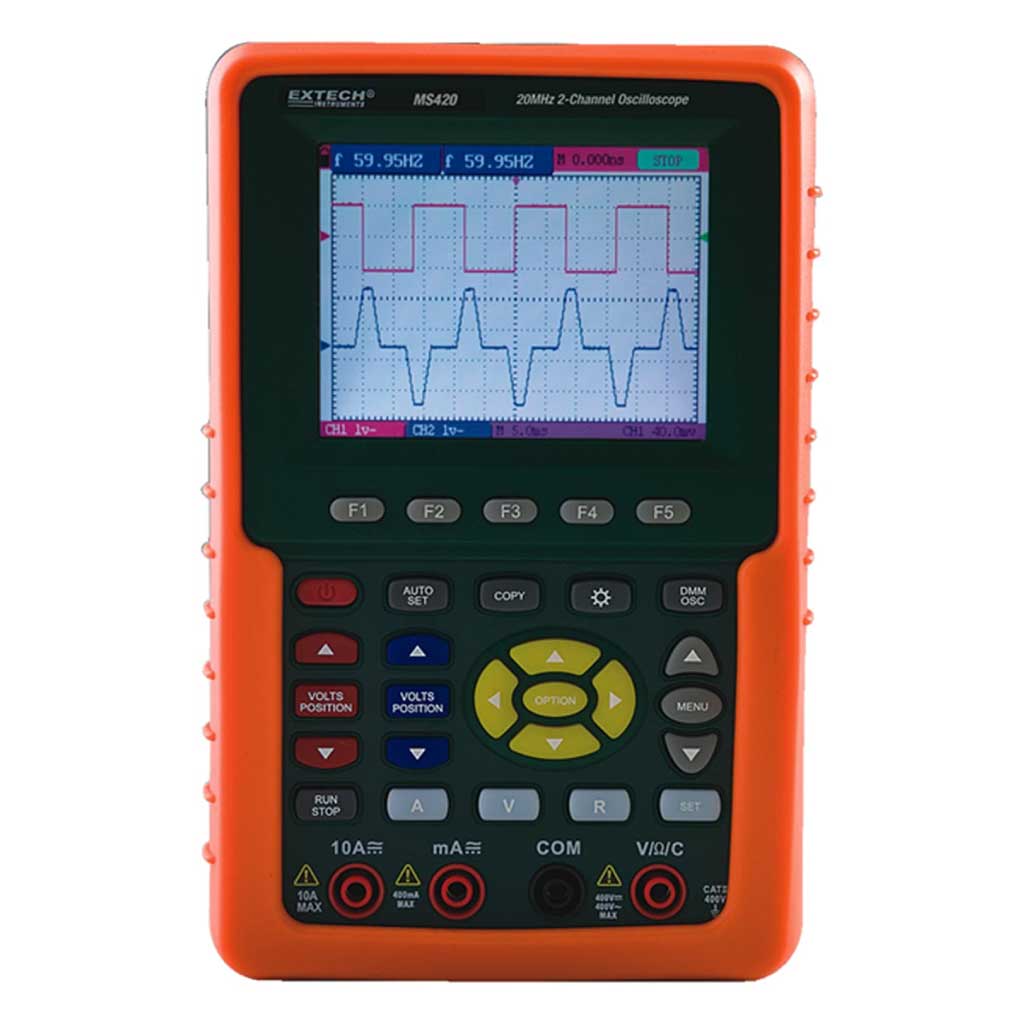 MS420 — OSCILOSCOPIO 20MHZ, 2 CANALES, USB, SOFTWARE