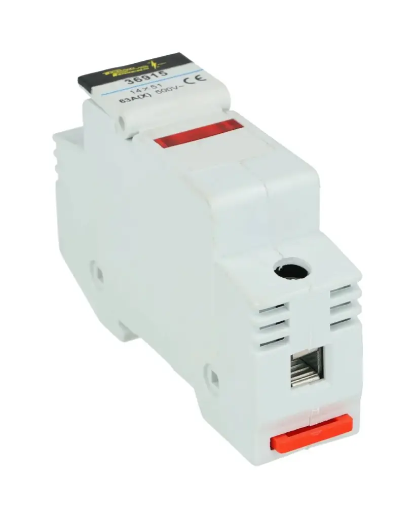 RT18L-63A — PORTAFUSIBLE CON LED 63A/500V, PARA FUSIBLE14 X 51mm RIEL DIN