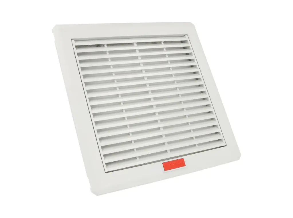 REJILLA 205PF — REJILLA PLASTICA CON FILTRO PARA VENTILADOR  115X115mm, TAMANO EXT. 205 X205mm