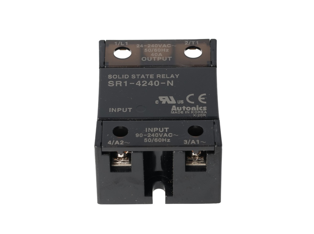 SR1-4240-N — RELEVADOR ESTADO SOLIDO 24-240VAC, ENTRADA 90-240VAC, 40A, CRUCE EN CERO, MONTAJE SISIPADOR O PLACA