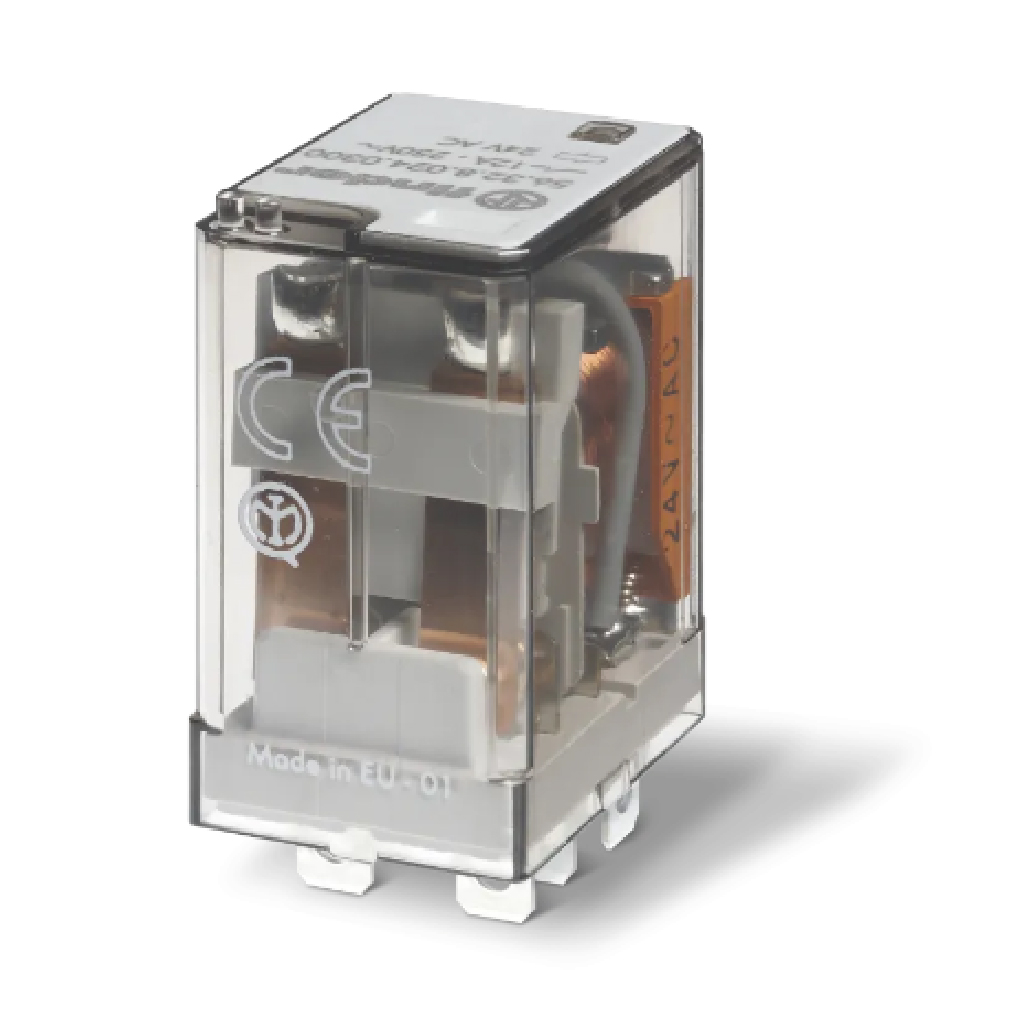 563280120040 — RELE FASTON 12VCA 2P2T 12AMP.