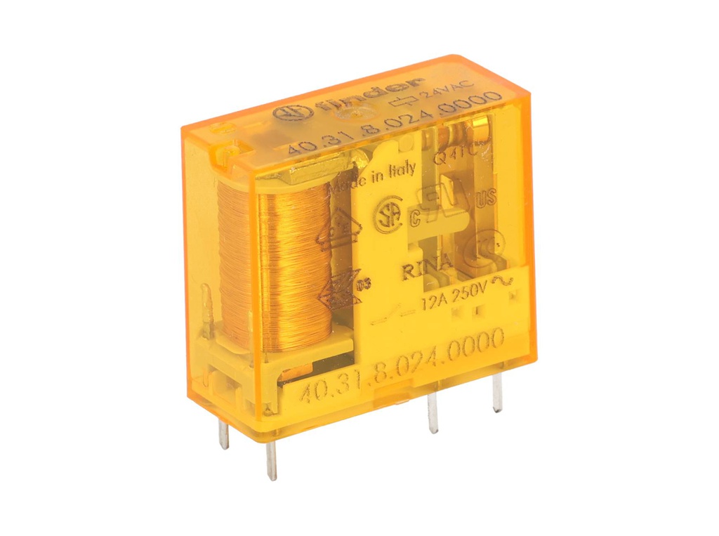 403180240000 — RELE P/CI 24VCA 1P2T 10AMP.