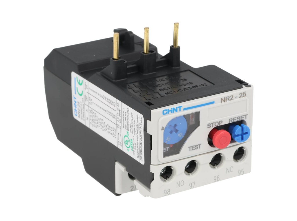 NR2-25-18A — RELE TERMICO DE SOBRECARGA 12-18AMP PARA CONTACTOR SERIE NC1 Y NC2