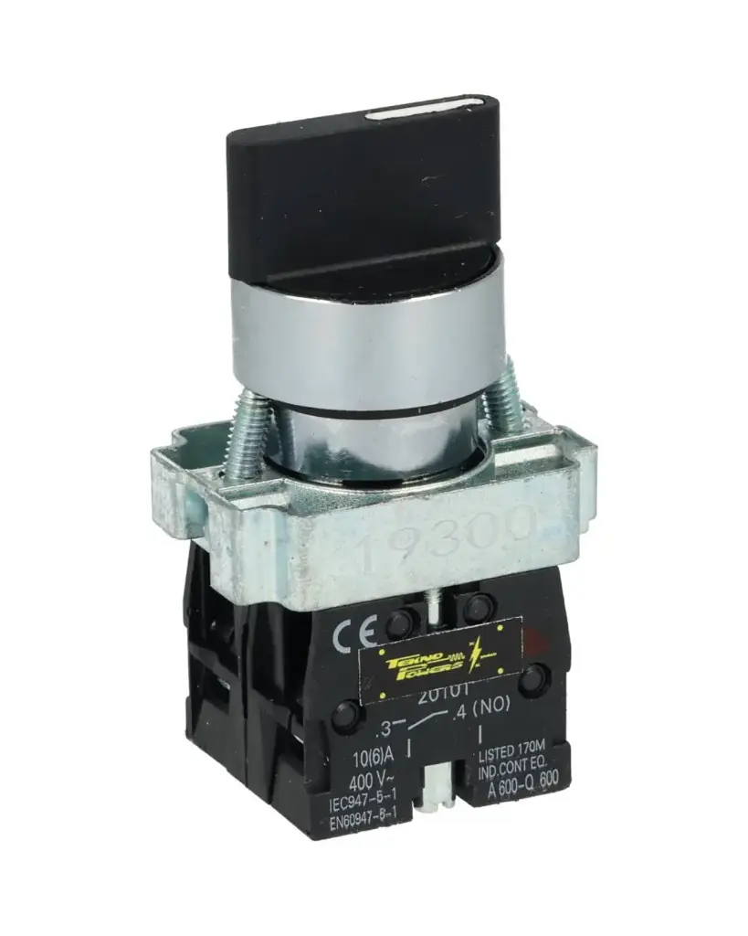 TP-R22-3 — SELECTOR 3POS 22mm 2NA 10A 400V*NO SON A PRUEBA DE EXPLOSION*
