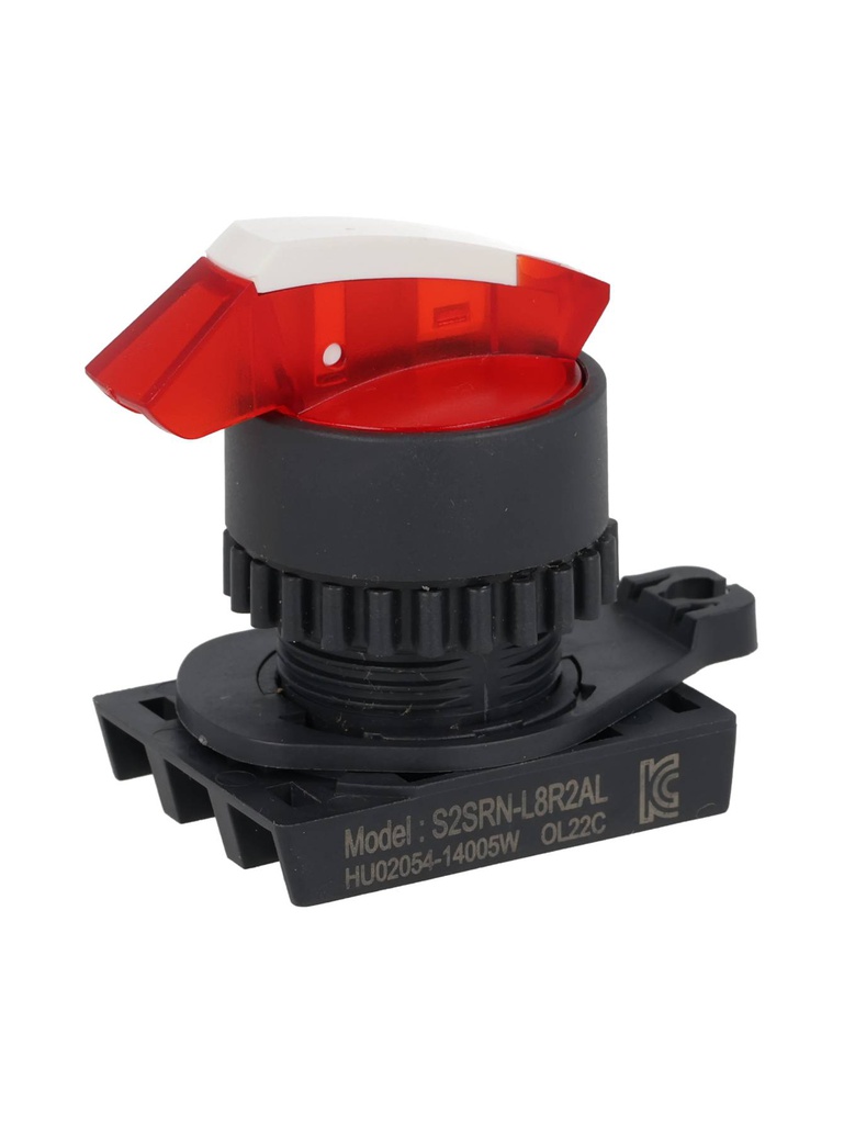 S2SRN-L8R — SWITCH SELECTOR ROJO ILUMINADO MANIJA3 POSICIONES MANTENIDO