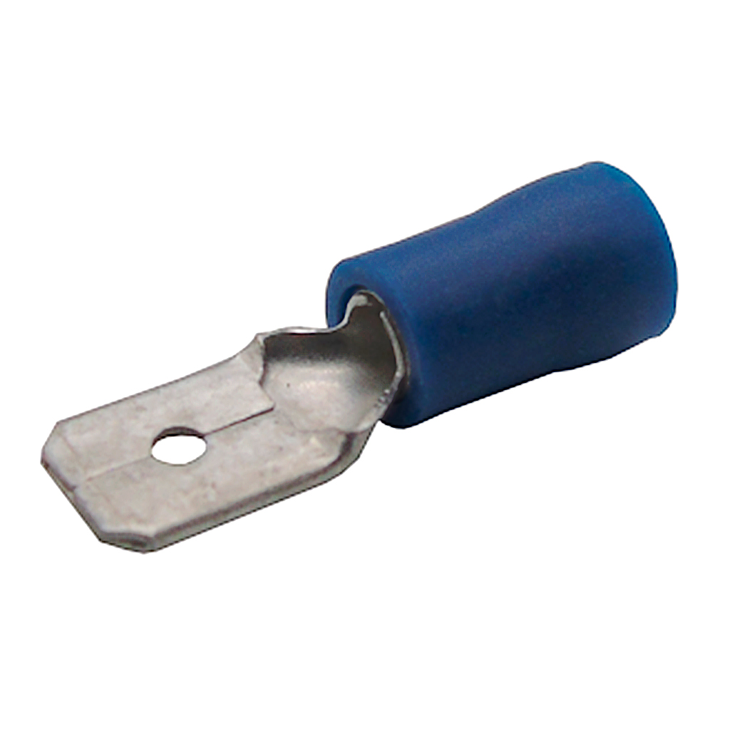 V70FS004010 — TERMINAL AISLADA TIPO FAST-ON MACHO AWG16-14, 6.3X0.8mm COLOR AZUL