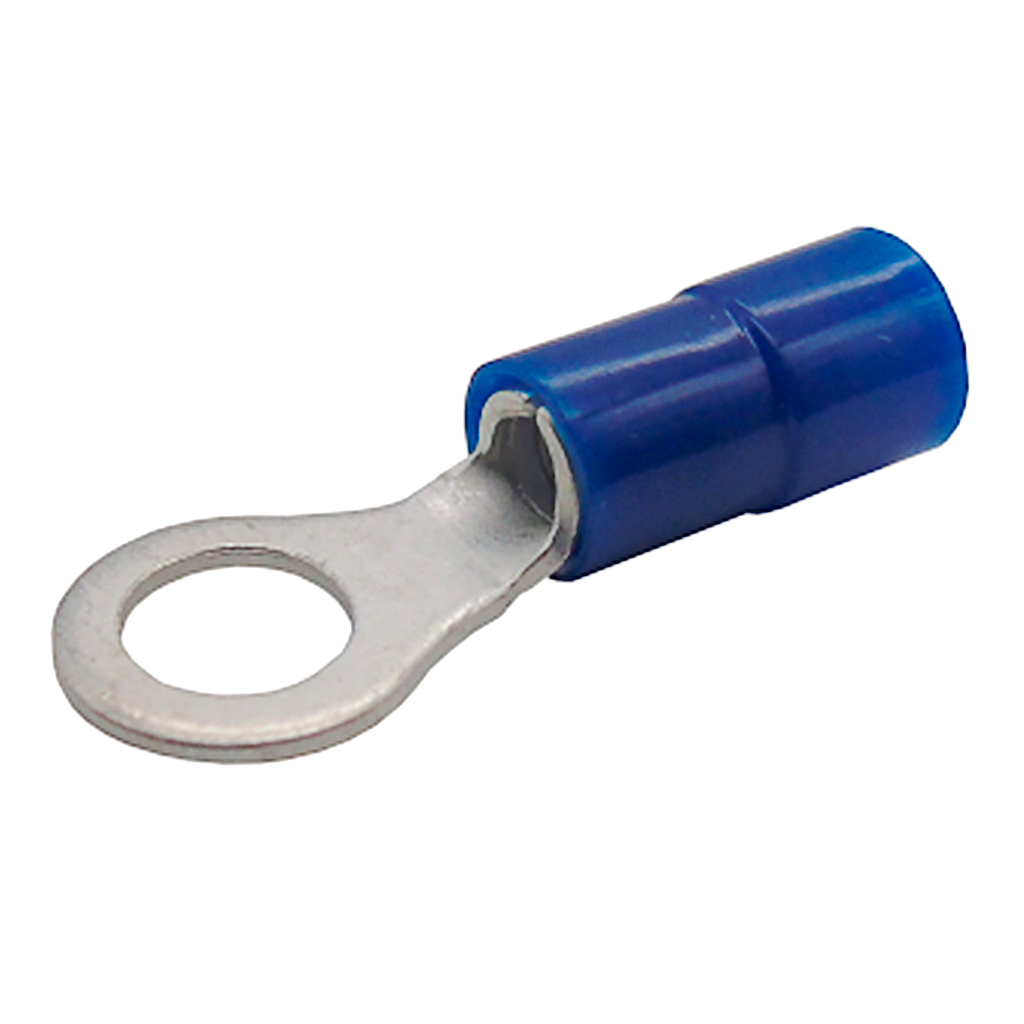 V70RK004012 — TERMINAL AISLADA TIPO OJILLO/ANILLO AWG16-14 INTERIOR 0.21 (5.3mm) , EXTERIOR 0.33 (8.5mm) AZUL