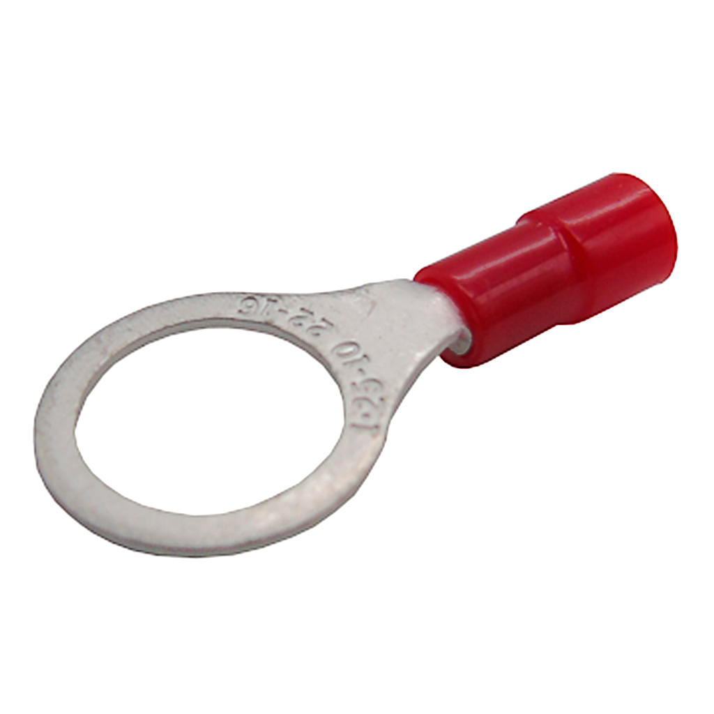 V70RK004008 — TERMINAL AISLADA TIPO OJILLO/ANILLO AWG20-16 INTERIOR 0.41 (10.5mm) , EXTERIOR 0.55 (14mm) ROJO
