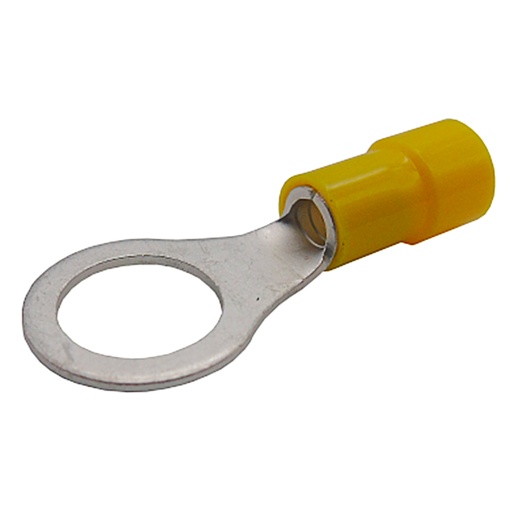 V70RK004021 — TERMINAL AISLADA TIPO OJILLO/ANILLO AWG14-10 INTERIOR 0.41 (10.5mm) , EXTERIOR 0.59 (15mm) AMARILLO