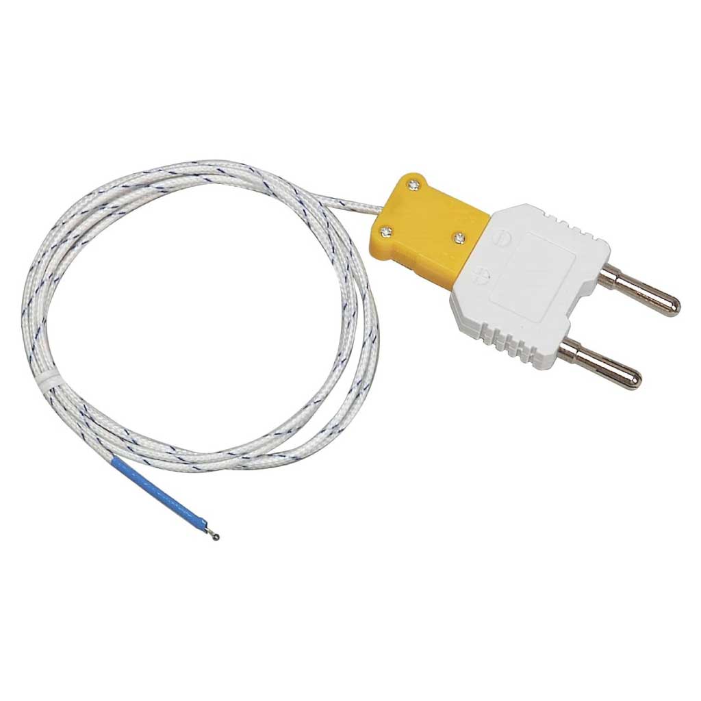 TP873 — TERMOCUPLA TIPO K DE ALAMBRE 91CM CON CONECTOR TIPO BANANA