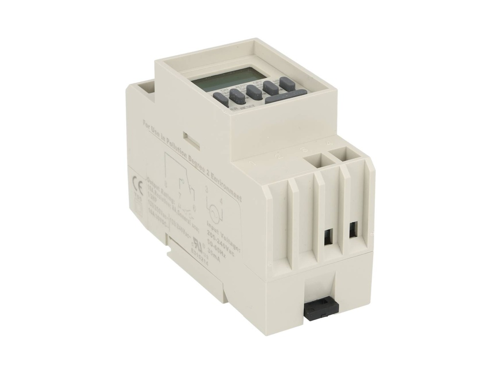TP-TM848-2 — TIMER D SEMANAL, 220VCA, 8/ON-8/OFF, 1CON 16AMP.AC1, 3AMP./AC2, BAT.RESP.36H, DIN RIEL