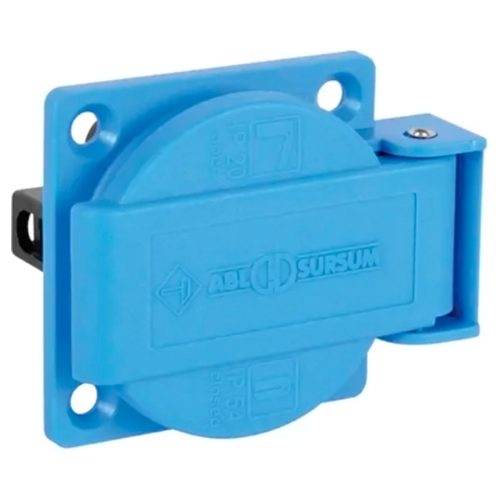 PMRBU — TOMA CORRIENTE COLOR AZUL MONTAJE PANEL