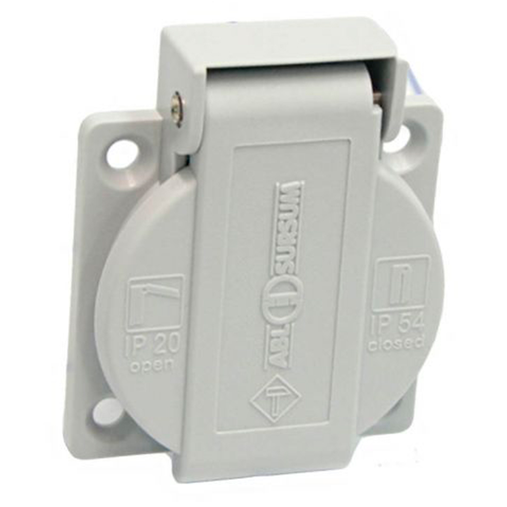 PMRGR — TOMA CORRIENTE COLOR GRIS MONTAJE PANEL