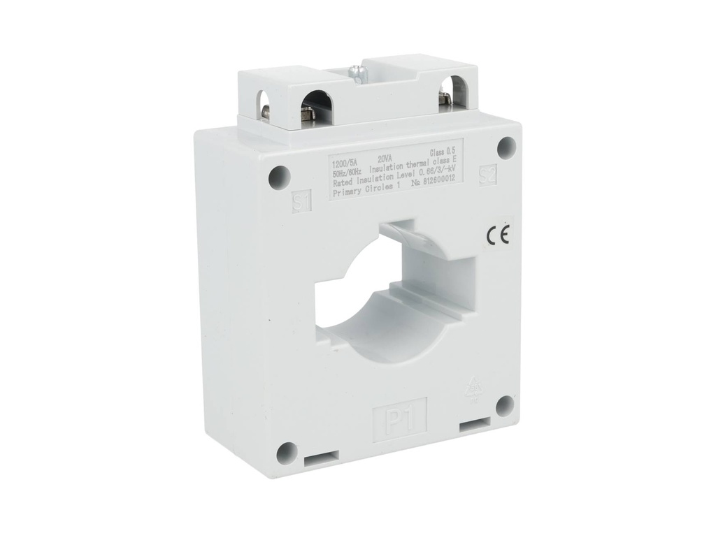 BH5-1200-5A — TRANSFORMADOR DE CORRIENTE (DONA) 1200/5A, 660VDIAMETRO 37mm, VENTANA 16X51mm