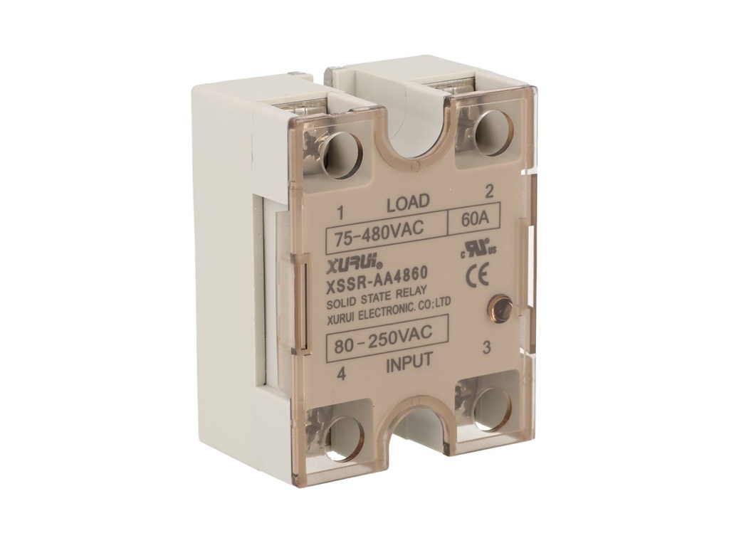 KSI480A60-L — RELEVADOR ESTADO SOLIDO 60A/480VCA VOLT CONTROL85-280VCA, PARA CARGAS RESISTIVAS, CON LED INDICADOR, CRUCE POR CERO, SALIDA DOBLE SCR