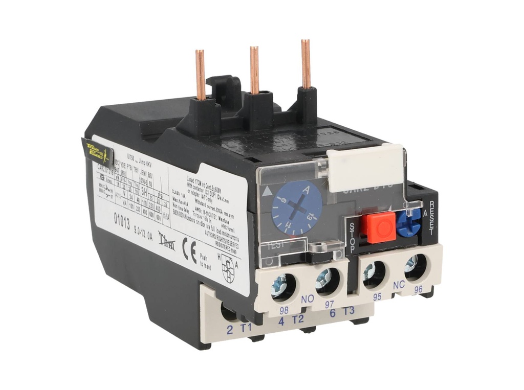 CAR2-D13-1A — RELE. TERMICO PARA LC1, 0.63-1A. (TRABAJOLIVIANO) PARA CONTACTORES CAC910 a CAC2540 (110VCA) .y