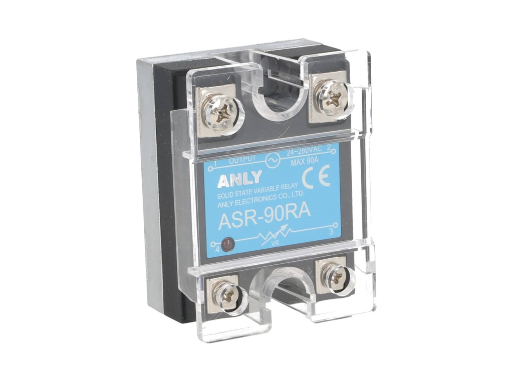 ASR-90RA-280A — RELEVADOR ESTADO IDO, ENTRADA VARIABLE, 90A, 24-280VCA, CON POTENCIOMETRO, 0-500K, CON PERILLA