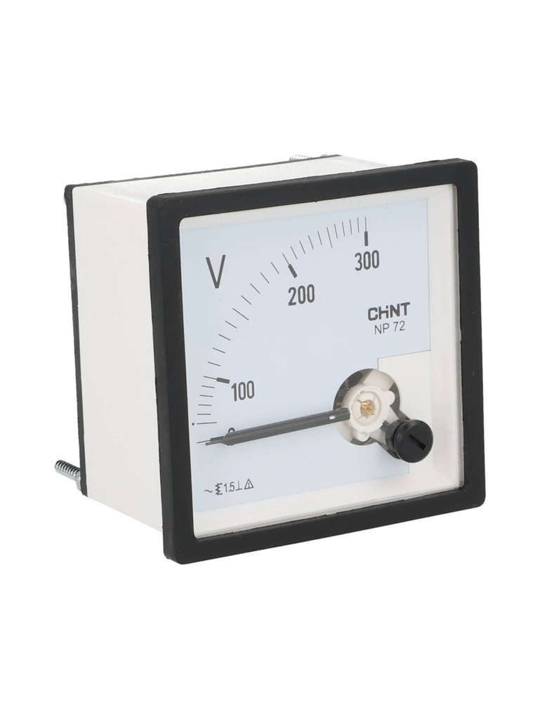 NP72-V-300 — VOLTIMETRO ANALOGO 0-300VCA 72 X 72MM