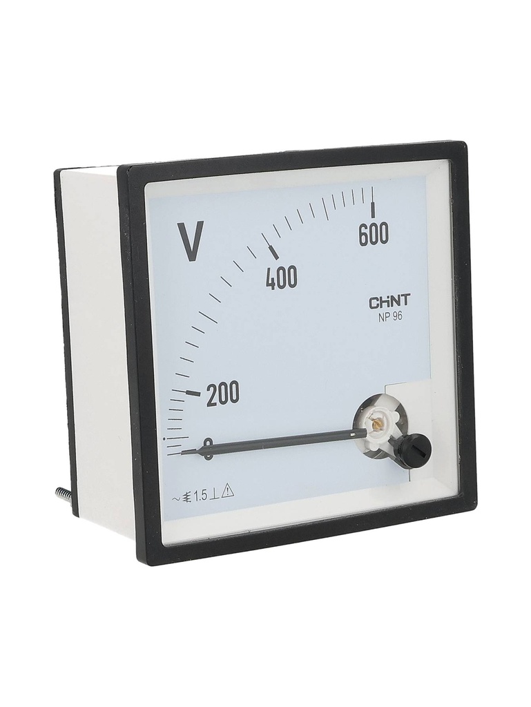 NP96-V-600 — VOLTIMETRO ANALOGO 0-600VAC 96 X 96MM