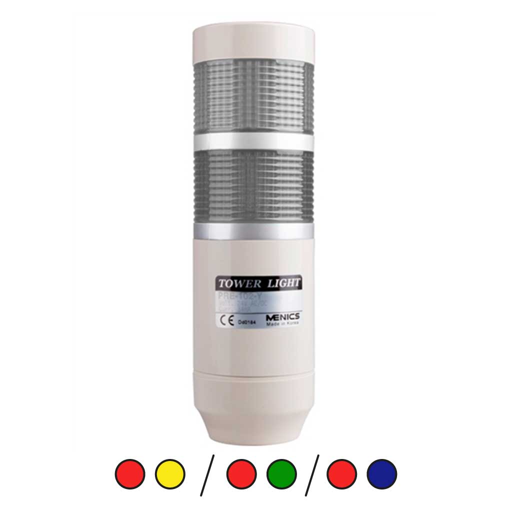 PREF-201-2 — TORRETA IND 2 COLORES 56mm 12VCA/CD CON FLASH