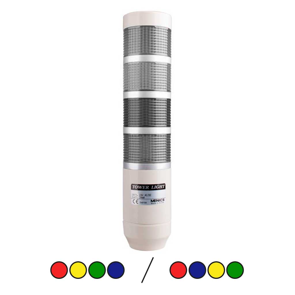 PREF-402-4 — TORRETA IND 4 COLORES 56mm 24VCA/CD CON FLASH