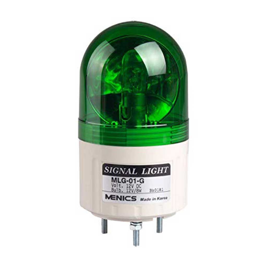 MLG-10-G — FAROLA REVOLVENTE 66MM VERDE 110VCA