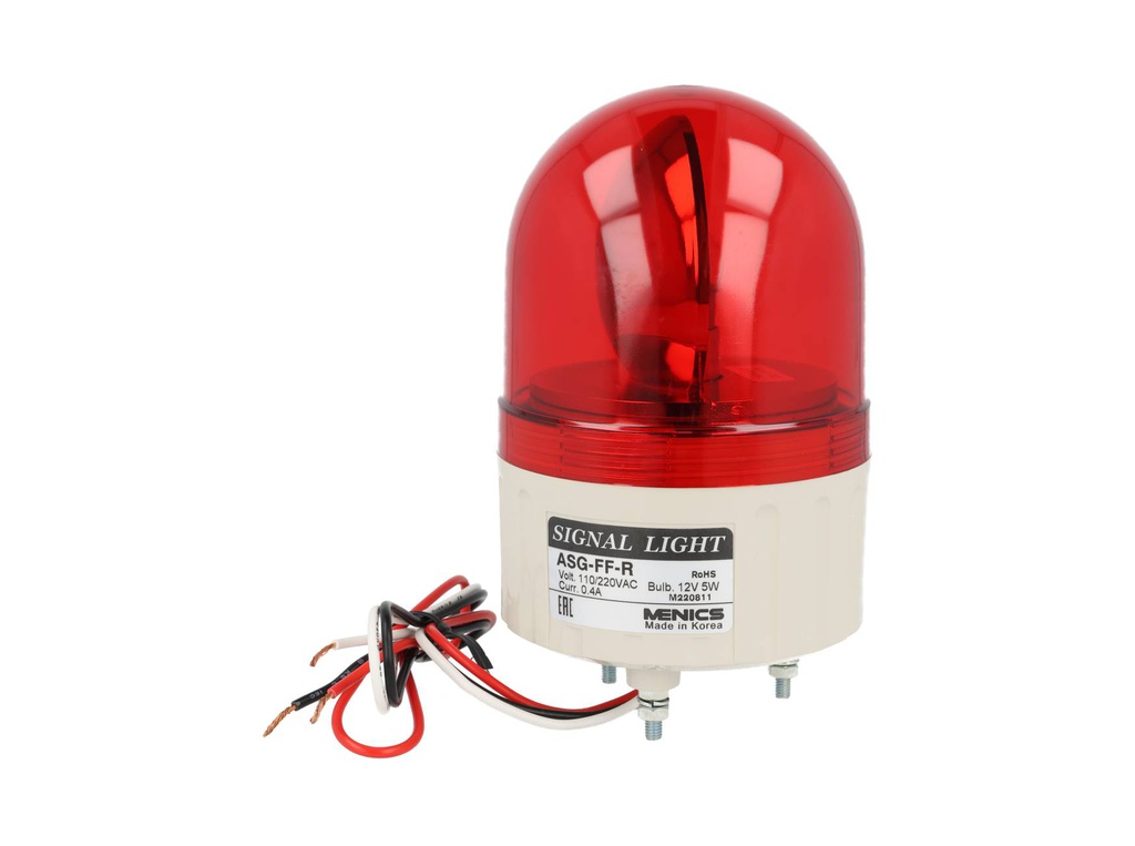 ASG-FF-R — FAROLA ROJA 86MM 110/220VCA