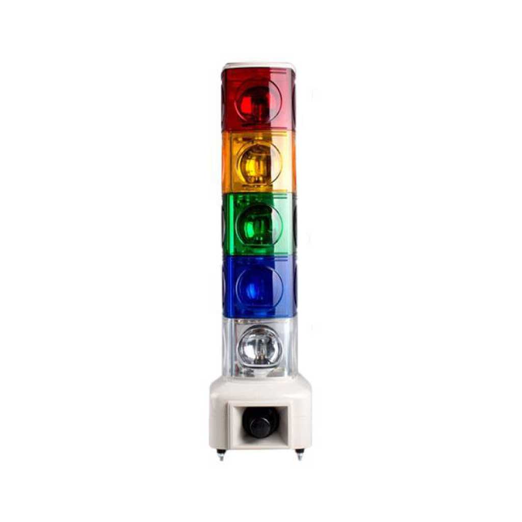 MSGS-502-RYGBC — FAROLA DE CINCO COLORES 24VCD 140MM