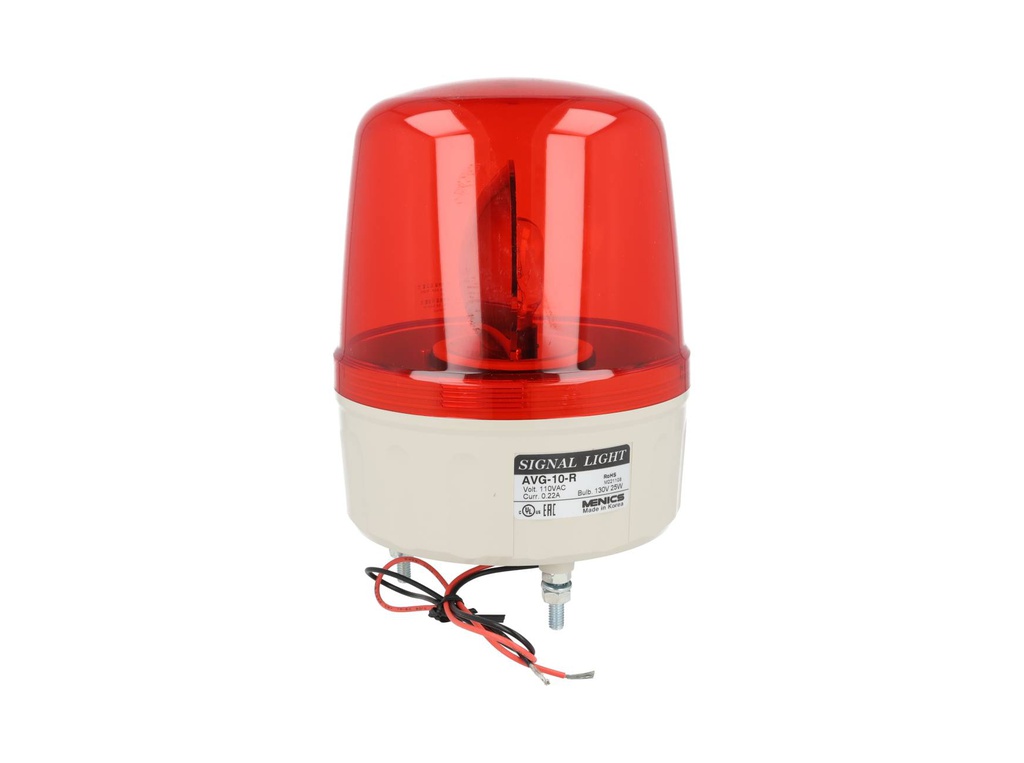 AVG-10-R — FAROLA IND. ROTATIVA 135MM ROJA