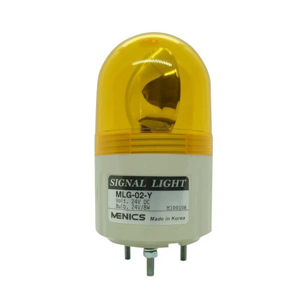 MLG-02-Y — FAROLA REVOLVENTE 66MM AMARILLA 24VCD