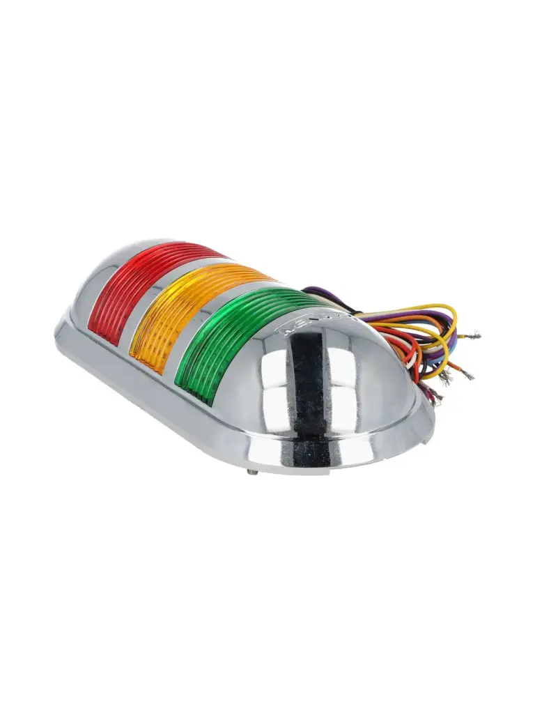 PWECF-302-RYG — FAROLA DE PARED ROJO, AMARILLO, VERDE CON FLASH 24VCA/CD