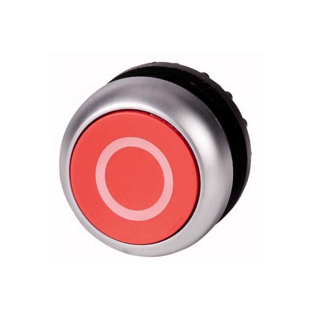 M22-DR-R-X0 — PULSADOR ENCLAVADO PARA PARO COLOR ROJO