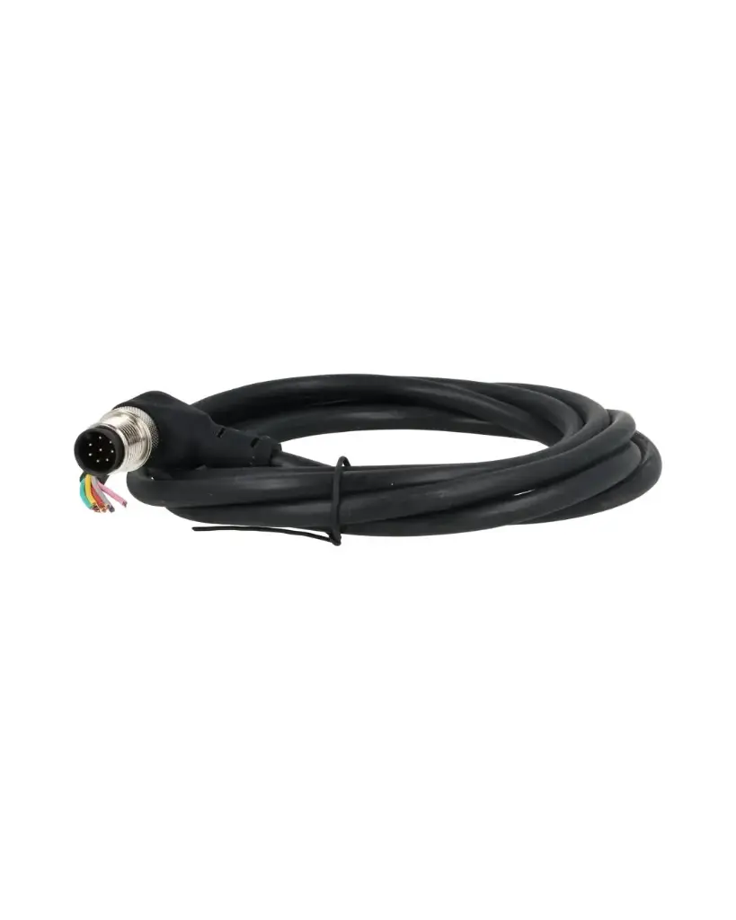 TP-M12-8MA2 — CONECTOR M12, 8PIN MACHO ANGULO, 2 MTS.