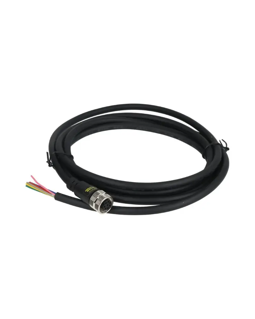 TP-M12-8FS2 — CONECTOR M12,8 PIN HEMBRA RECTO,2 MTS.