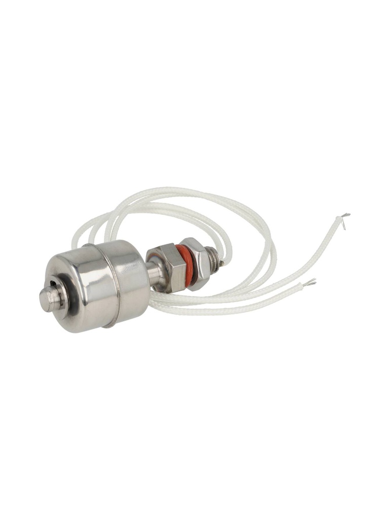 TP-LS45 — FLOTADOR DE NVEL MINI RECTO 45mm ACERO INOX. 0-220VCA/CD, 0.8A, TEMP. 30- 120GRADOS