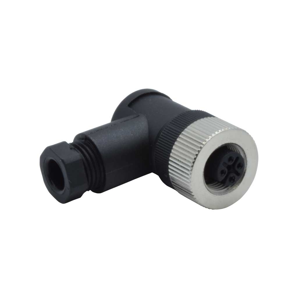 TP-CM12-5AF - CONECTOR M12, 5 PIN HEMBRA ANGULO