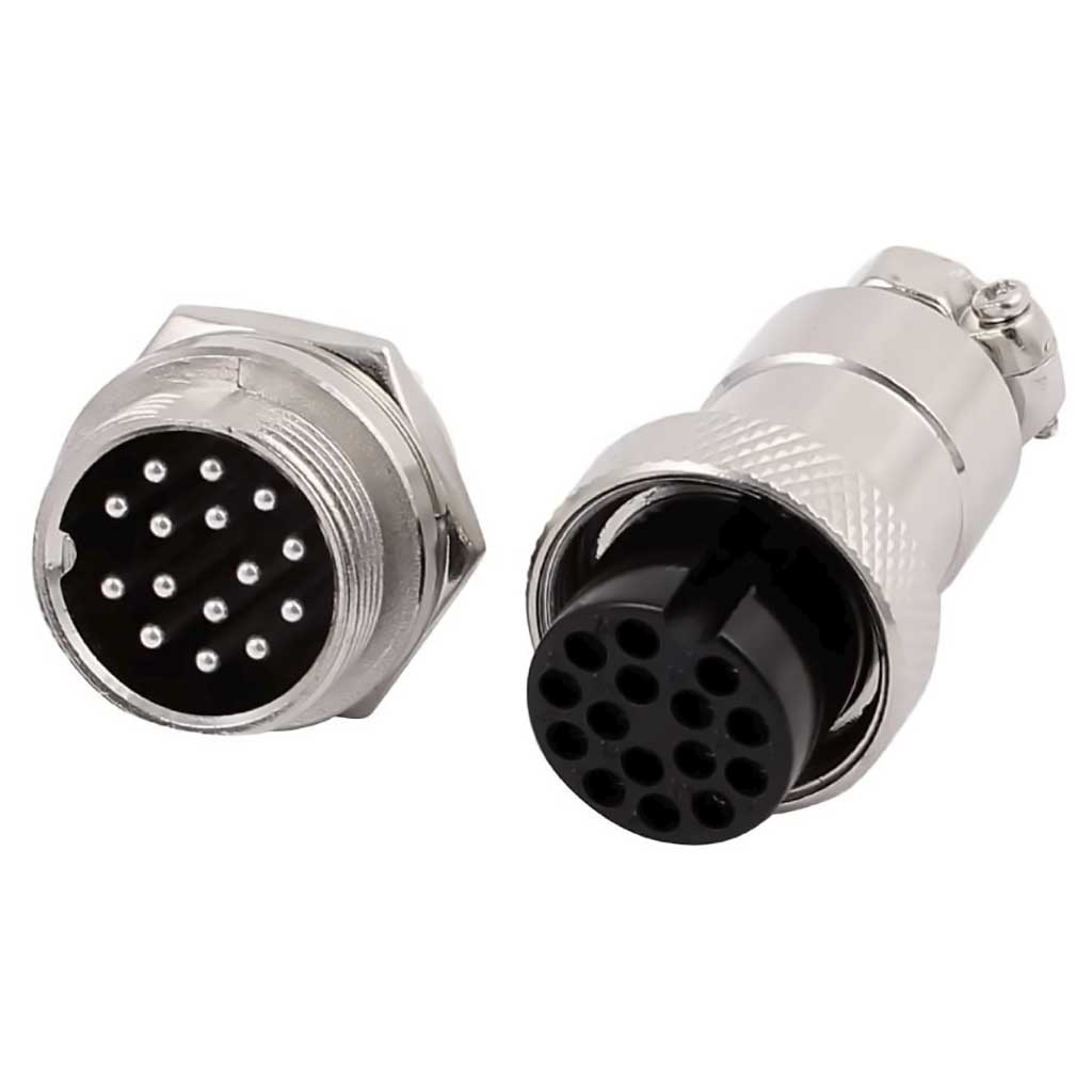 TP-GX20-15P — CONECTORES (PAR GX20 15 PIN MACHO/HEMBRA PARA PANEL Y EXTENSION 7A/125VCA, 20mm