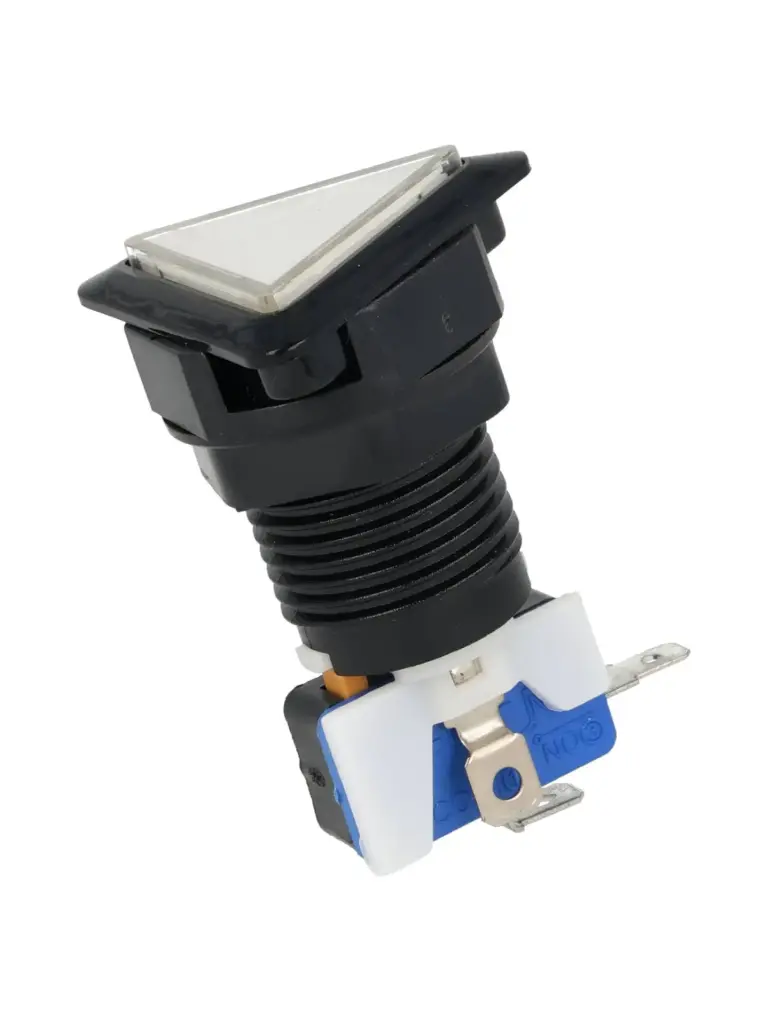 TP-TSWT — SWITCH TRIANGULAR BLANCO 39X39X39 LED 12/5VCD CON MICROSWITCH INTERCAMBIABLE