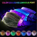 CUBREBOCA LED — CUBRE-BOCA NOCTURNO DE FIBRA OPTICA CON 7PROGAMAS DE PARPADEO LED DE COLORES. CARGA EN 2HRS.CON USO DE + DE 5HRS, INCLUYE FILTRO Y CABLE DE CARGA.