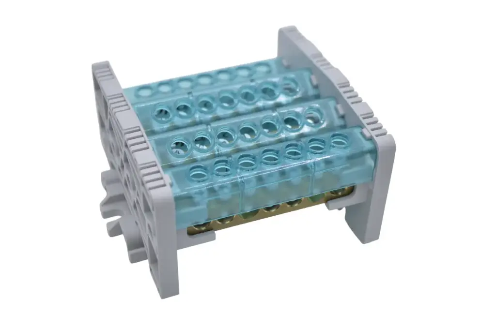 KA-2211 – BLOQUE DE DISTRIBUCION 4LIN/7DERIV. P/RIEL, 160A 750VCA
