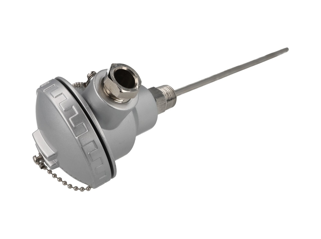 TPCM-K-8 — TERMOPAR COMPACTADO TIPO K, 1/4 DIAM X 2, 0CM (8 ) DE U, 1/2 NPT, A PROCESO CABEZA DE ALUMINIO Y BLOCK DE CERAMICO DE CONEXIONES