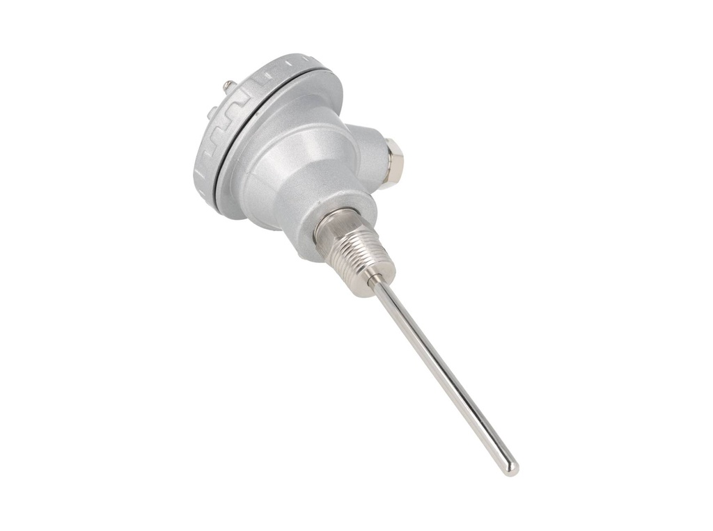 TPCM-J-4 — TERMOPAR COMPACTO TIPO J 1/4  DIAM X 4 , DE U, CONEXION 1/2 NPT A PROCESO CABEZA DE ALUMINIO Y BLOCK CERAMICO DE CONEXION