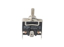 XT-13AF — INTERRUPTORES DE PALANCA 3 TERMINALES, Número de polos: 1  Posiciones: PULS-OFF-PULS  Capacidad: 20/15A  125/277VAC  2HP 125/277VAC 1.5HP   125/277VAC para un pulso momentaneo Terminales: 3 lenguetas de 6.3mm  Montaje: Diametro 12mm