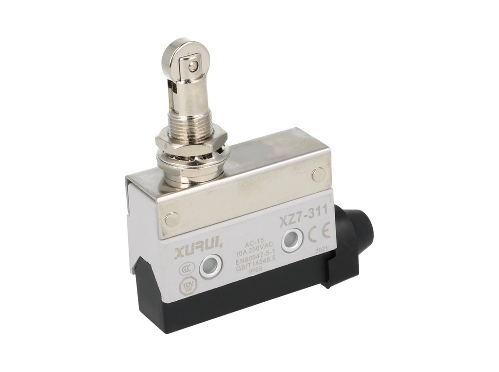 XZ7-311 — MICROSWITCH MINIATURA ROLDANA METALICA, 1NA+1NC, 10A 250V